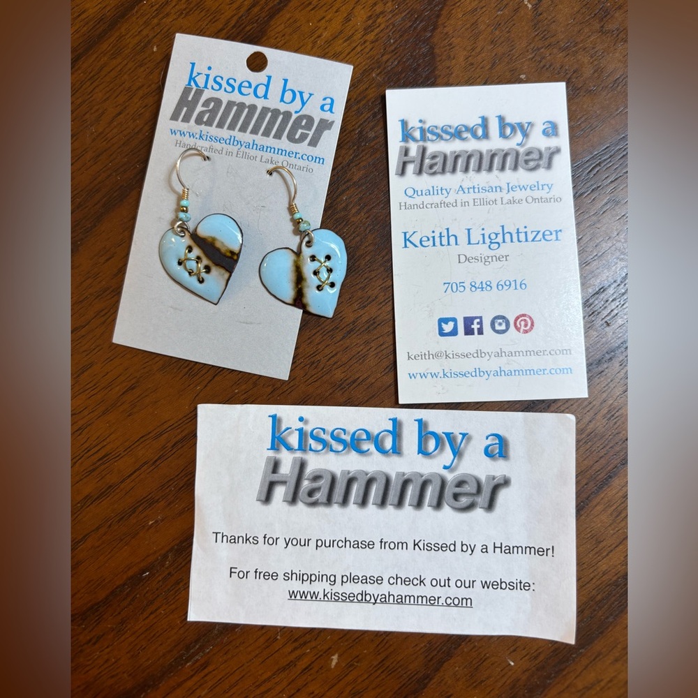 Blue Heart Earrings Turquoise